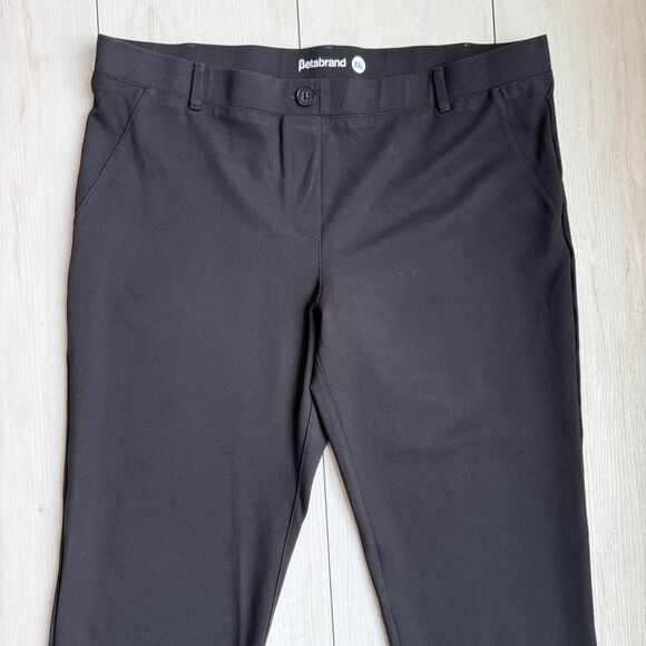 Betabrand Pants Women's XXL Black Work Casual Yoga Dress Tapered 29.5” Inseam - Picture 2 of 11
